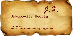 Jakubovits Hedvig névjegykártya